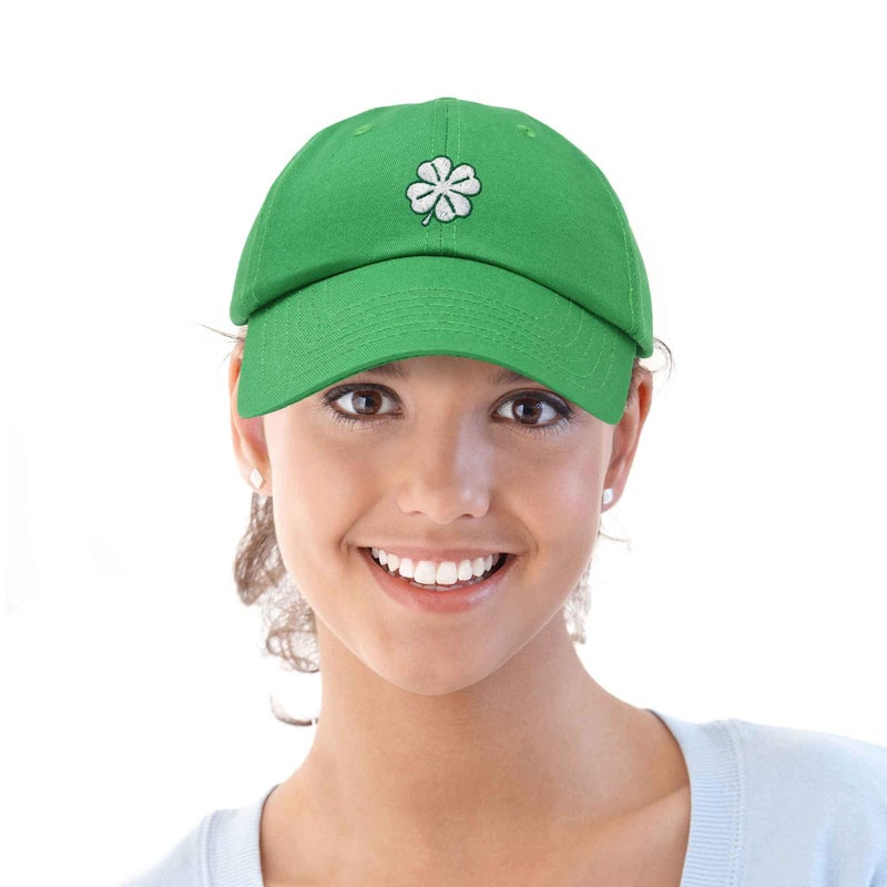 DALIX Four Leaf Clover Hat Baseball Cap St. Patrick's Day Cotton Caps Kelly Green - Image 5